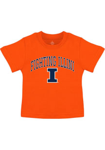 Illinois Fighting Illini Toddler Orange Arched Wordmark Short Sleeve T-Shirt