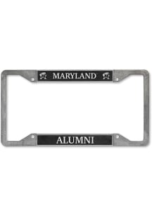 Maryland Terrapins Alumni Pewter License Plate Frame - Silver