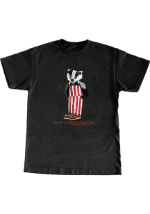 Wisconsin Badgers Black Badger Bear Short Sleeve T Shirt