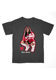 Ryan Hunter Nebraska Cornhuskers Charcoal Portrait Pepper Tee Short Sleeve Fashion Player T Shirt