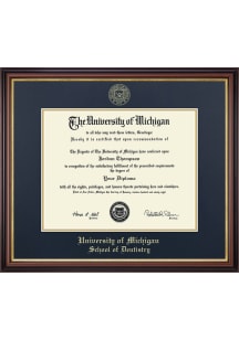 Michigan Wolverines Embossed Regency Gold School of Dentistry Diploma Frame - Navy Blue
