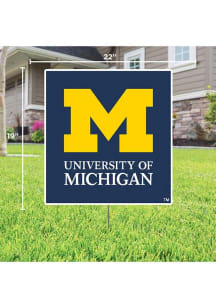 Michigan Wolverines Team Yard Sign - Blue