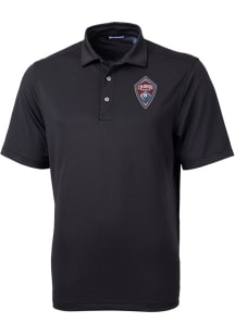 Cutter and Buck Colorado Rapids Black Virtue Eco Pique Big and Tall Polo