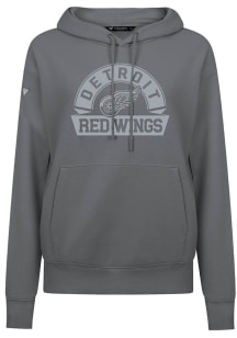 Levelwear Detroit Red Wings Womens Grey Adorn Banner Arch Hooded Sweatshirt