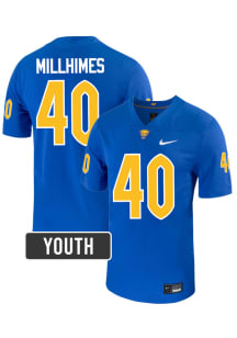 Ty Millhimes Pitt Panthers Youth Blue Nike NIL Name And Number Football Jersey