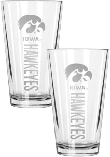 Iowa Hawkeyes Pinnacle 2 Pack 16oz Pint Glass - Clear