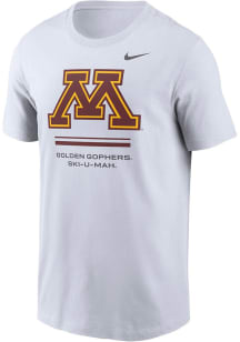 Nike Minnesota Golden Gophers White Dri-Fit Core Short Sleeve T Shirt