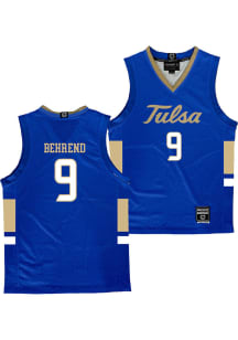 Tyler Behrend  Campus Ink Tulsa Golden Hurricane Youth NIL Blue Basketball Jersey