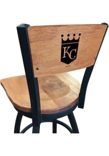 Kansas City Royals Wood Seat Maple Back Swivel Pub Stool - Brown