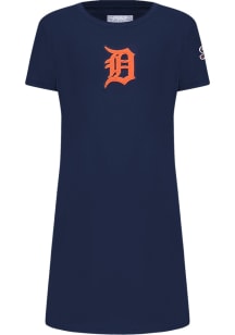 Pro Standard Detroit Tigers Girls Navy Blue Classic Essentials Short Sleeve Dress