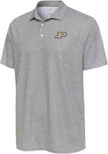Antigua Purdue Boilermakers Mens Black Breeze Short Sleeve Polo