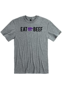 Rally K-State Wildcats Dark Grey Eat Beef Short Sleeve Fashion T Shirt