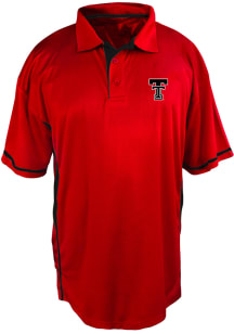 Texas Tech Red Raiders Red Panel Color Block Big and Tall Polo