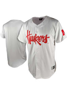 Genuine Collective Nebraska Cornhuskers Mens White Replica Blank Baseball Jersey