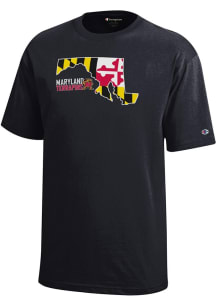 Champion Maryland Terrapins Youth Black State Flag Short Sleeve T-Shirt