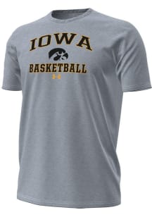 Under Armour Iowa Hawkeyes Grey Basketball Performance Short Sleeve T Shirt