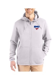 Cutter and Buck SMU Mustangs Mens Grey Epic Comfort Full Zip Light Weight Jacket