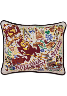 Arizona State Sun Devils 16x20 Embroidered Throw Pillow - White