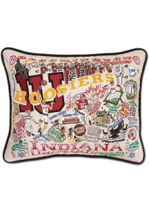 Indiana Hoosiers 16x20 Embroidered Throw Pillow - Cream