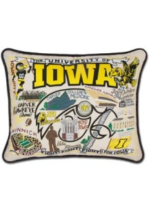Iowa Hawkeyes 16x20 Embroidered Throw Pillow - White