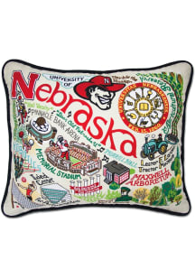 Nebraska Cornhuskers 16x20 Embroidered Throw Pillow - White