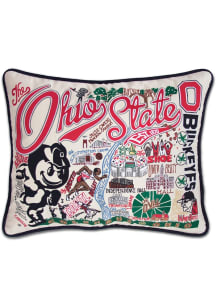 Ohio State Buckeyes 16x20 Embroidered Throw Pillow - Cream