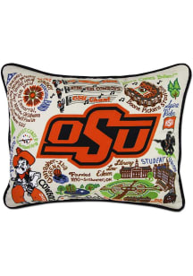 Oklahoma State Cowboys 16x20 Embroidered Throw Pillow - Cream