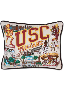 USC Trojans 16x20 Embroidered Throw Pillow - White
