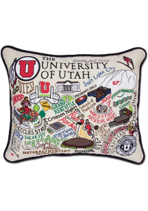 Utah Utes 16x20 Embroidered Throw Pillow - White