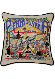 Pennsylvania 20x20 Embroidered Throw Pillow - White