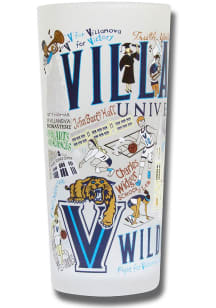 Villanova Wildcats 15oz Hand Illustrated Frosted Pint Glass - White