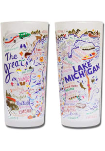 Great Lakes 15oz Illustrated Frosted Pint Glass - White
