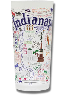 Indianapolis 15 oz Frosted Pint Glass - White