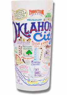 Oklahoma City 15 oz Frosted Pint Glass - Red