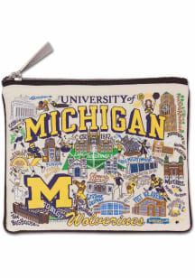 Michigan Wolverines Woven Zipper Womens Coin Purse