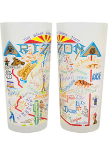 Arizona 15oz Illustrated Frosted Pint Glass - White