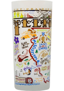 Illinois Frosted Pint Glass - White