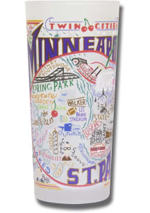 Minneapolis Frosted Pint Glass - White