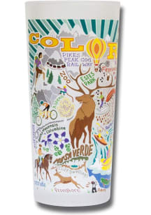 Colorado Vibrant Frosted Pint Glass - White
