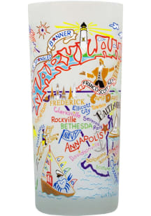 Maryland Frosted Pint Glass - White