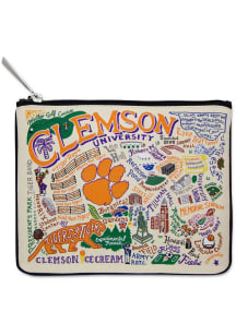 Clemson Tigers Woven Zipper Womens Coin Purse