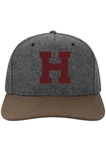 Legacy Harvard Crimson Wool Cut Above Adjustable Hat - Charcoal