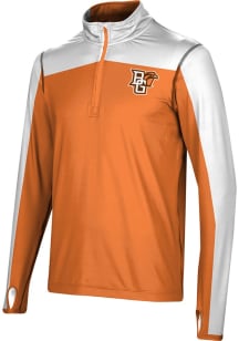 ProSphere Bowling Green Falcons Mens Orange Sharp Long Sleeve Qtr Zip Pullover