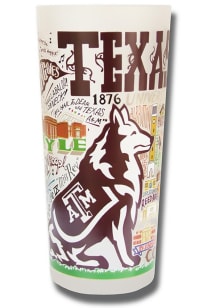 Texas A&M Aggies 15oz Hand Illustrated Frosted Pint Glass - White