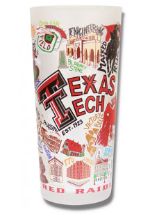Texas Tech Red Raiders 15oz Hand Illustrated Frosted Pint Glass - White