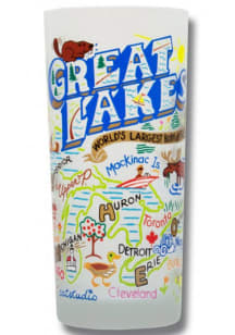 Great Lakes Illustrated Frosted Pint Glass - White