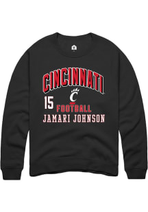 Jamari Johnson Cincinnati Bearcats Mens Black Football NIL Arch Logo Player Crew