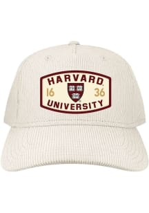 Legacy Harvard Crimson Corduroy Roadie Adjustable Hat - Ivory