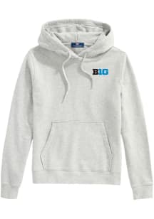 Big Ten Mens Grey Hood Long Sleeve Hoodie