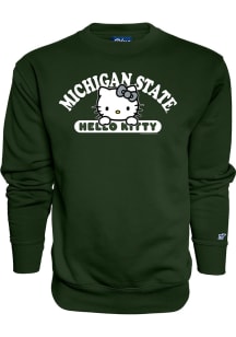Blue 84 Michigan State Spartans Womens Green Quick Look Crew Sweatshirt